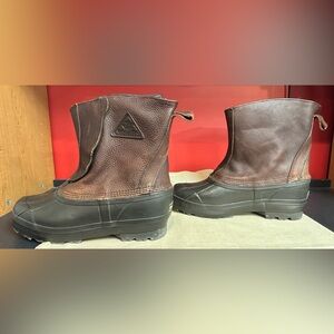 Winchester Footwear Brown Leather Black Rubber Insulated Work Boots Men’s Sz 11